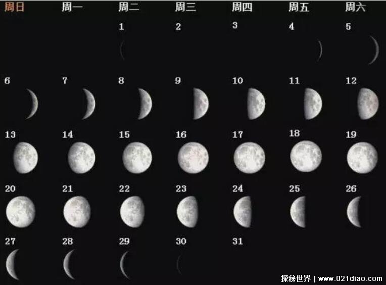 月相变化图解析太极图竟与月相变化规律有关