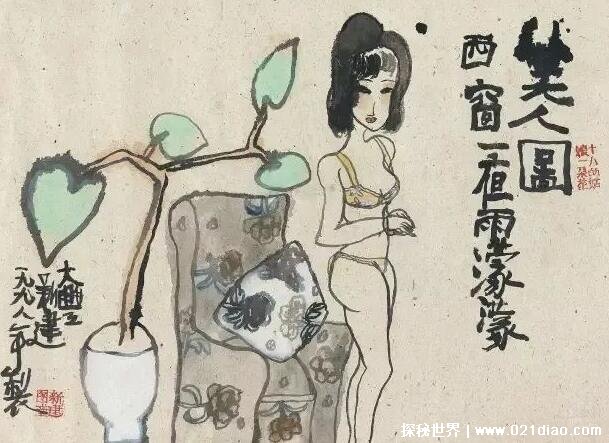 世界上最流氓的画，作品曾被多个机构收藏(中国著名画家朱新建)
